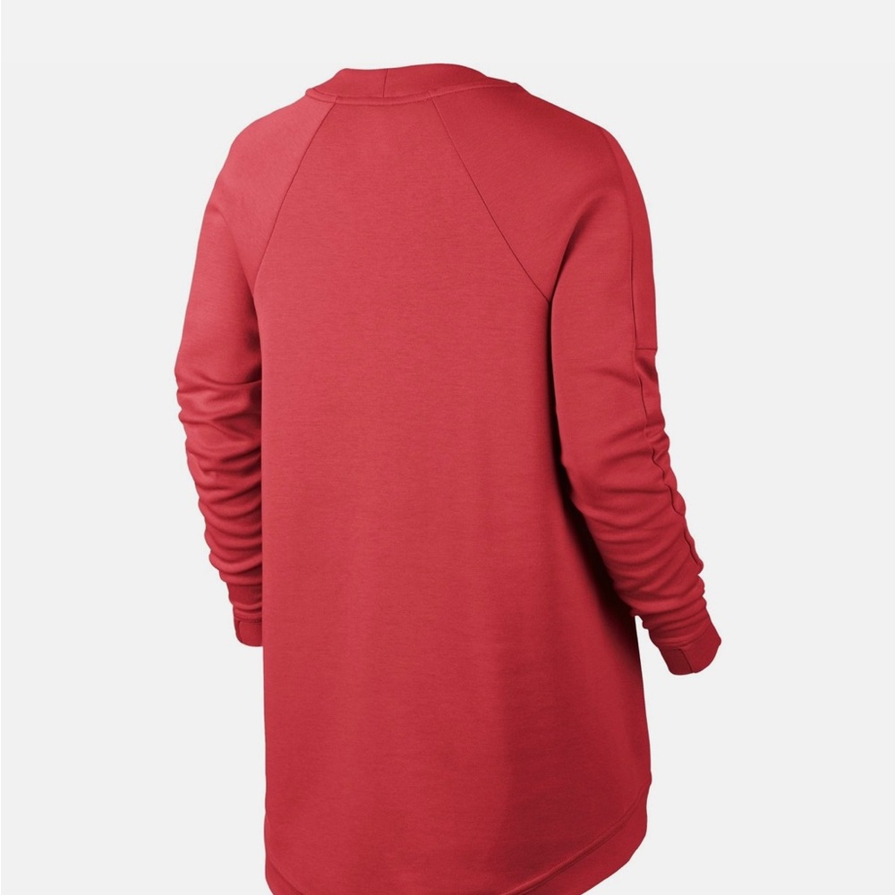 NWOT Nike Sportswear Tech Fleece Women's V-Neck Sweatshirt Ember Glow - Picture 4 of 10